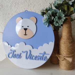 QUADRO PORTA MATERNIDADE PERSONALIZADO COM NOME